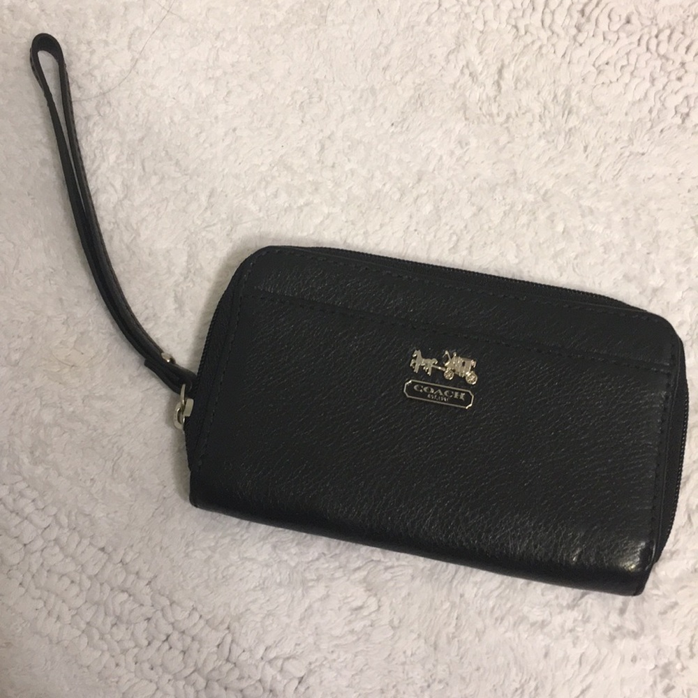 Coach zip around wristlet